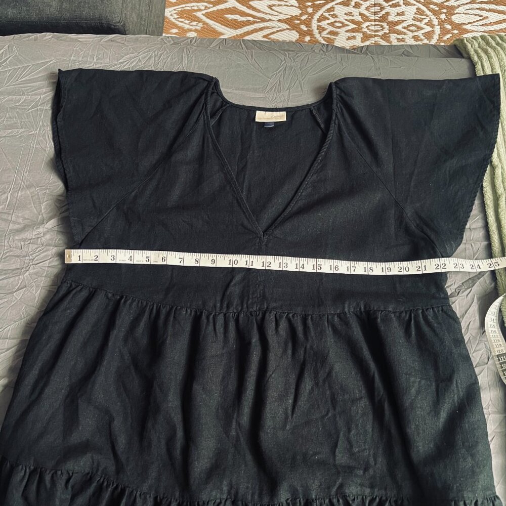 Universal Thread Black Linen Blend Flutter Sleeve… - image 6